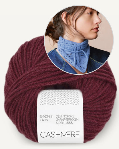 Agnes Head Scarf | mit I-Cord Bändern aus Cashmere von Sandnes Garn