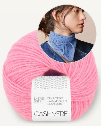Agnes Head Scarf | mit I-Cord Bändern aus Cashmere von Sandnes Garn