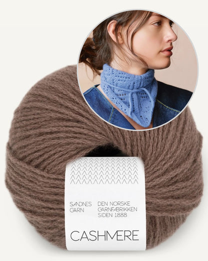 Agnes Head Scarf | mit I-Cord Bändern aus Cashmere von Sandnes Garn