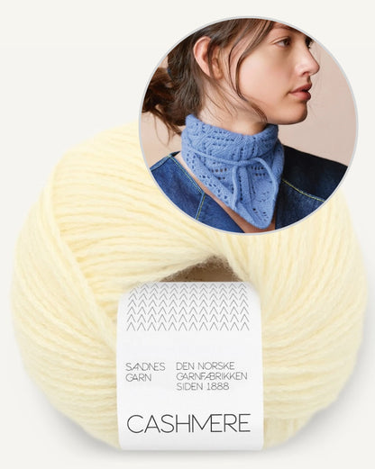 Agnes Head Scarf | mit I-Cord Bändern aus Cashmere von Sandnes Garn