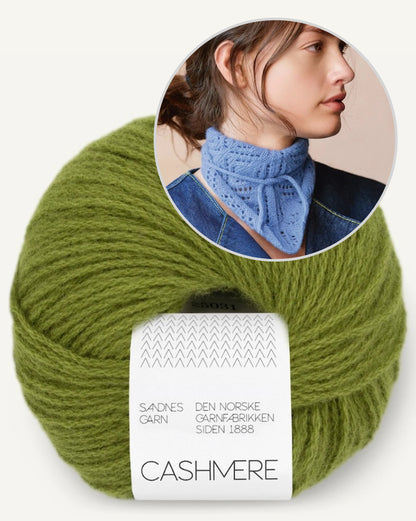 Agnes Head Scarf | mit I-Cord Bändern aus Cashmere von Sandnes Garn