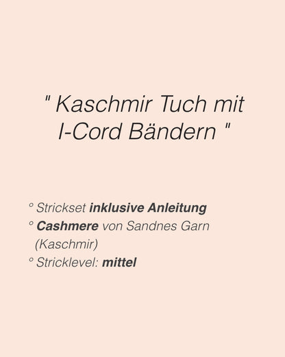Agnes Head Scarf | mit I-Cord Bändern aus Cashmere von Sandnes Garn