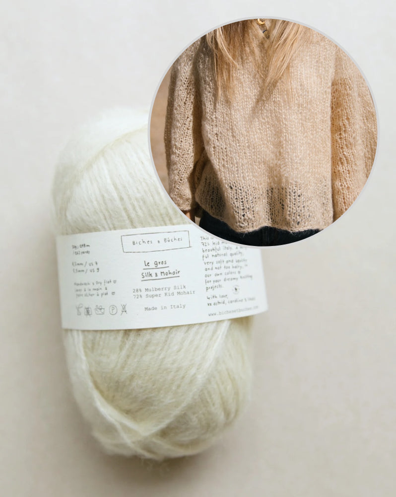 Agnes Sweater | delicate oversized blouse made from Le Gros Silk & Mohair by Biches & Bûches