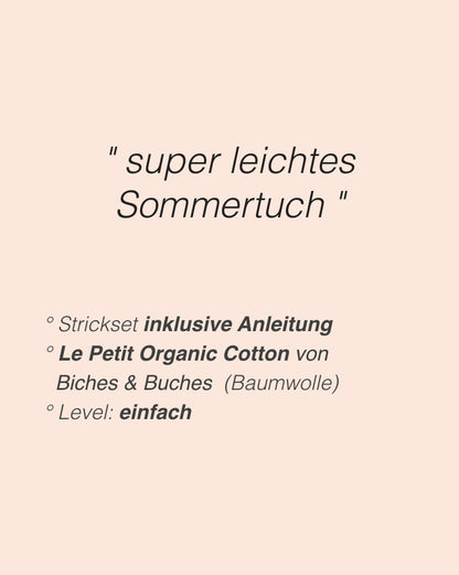 Alba Scarf Cotton Edition | leichtes Sommertuch aus Le Petit Organic Cotton von Biches & Bûches
