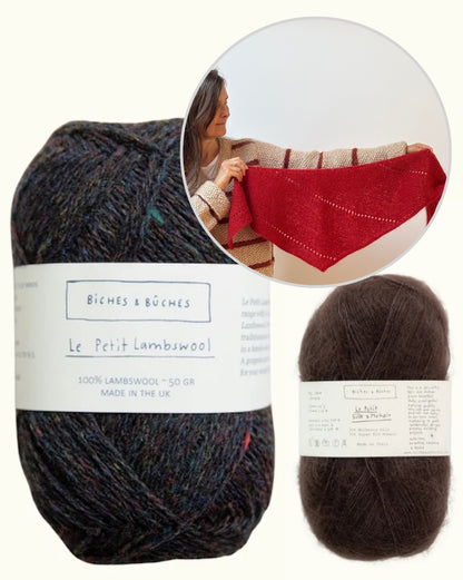 Alba Scarf Mohair Edition | Basic Tuch aus Le Petit Lambswool und Le Petit Silk Mohair von Biches & Bûches