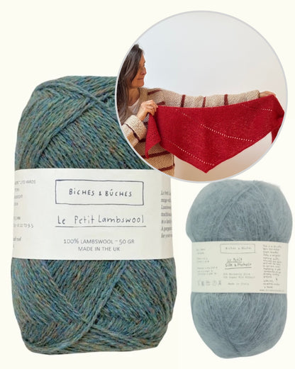 Alba Scarf Mohair Edition | Basic Tuch aus Le Petit Lambswool und Le Petit Silk Mohair von Biches & Bûches