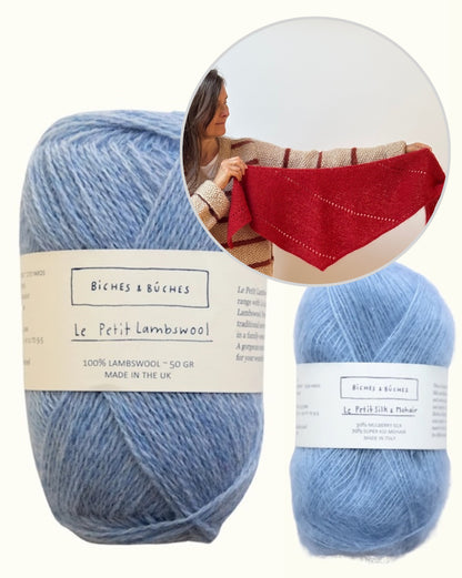 Alba Scarf Mohair Edition | Basic Tuch aus Le Petit Lambswool und Le Petit Silk Mohair von Biches & Bûches