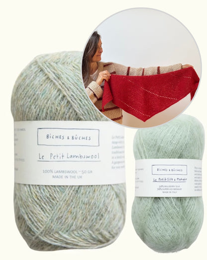 Alba Scarf Mohair Edition | Basic Tuch aus Le Petit Lambswool und Le Petit Silk Mohair von Biches & Bûches