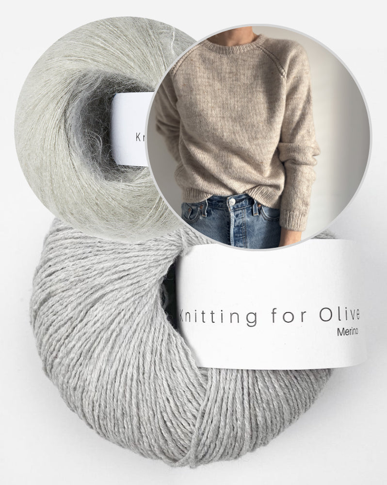 Aldeburgh Sweater | feine Zopfdetails aus Merino und Soft Silk Mohair von Knitting for Olive