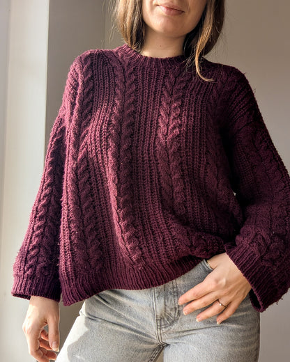 Cozycottage Sweater | oversize Zopf- und Halbpatentmuster aus Sayama von Pascuali