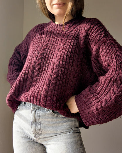 Cozycottage Sweater | oversize Zopf- und Halbpatentmuster aus Sayama von Pascuali