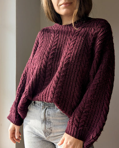 Cozycottage Sweater | oversize Zopf- und Halbpatentmuster aus Sayama von Pascuali