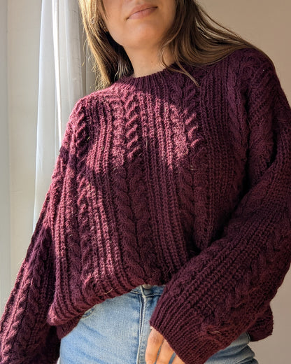 Cozycottage Sweater | oversize Zopf- und Halbpatentmuster aus Sayama von Pascuali
