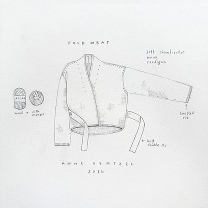 Fold Wrap | feminine Wickeljacke aus Atlas und Tynn Silk Mohair von Sandnes Garn