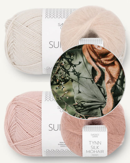 Apple Blossom Scarf | feine Streifen aus Sunday und Tynn Silk Mohair von Sandnes Garn
