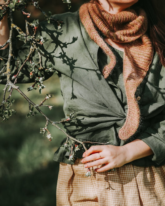 Apple Blossom Scarf | feine Streifen aus Sunday und Tynn Silk Mohair von Sandnes Garn