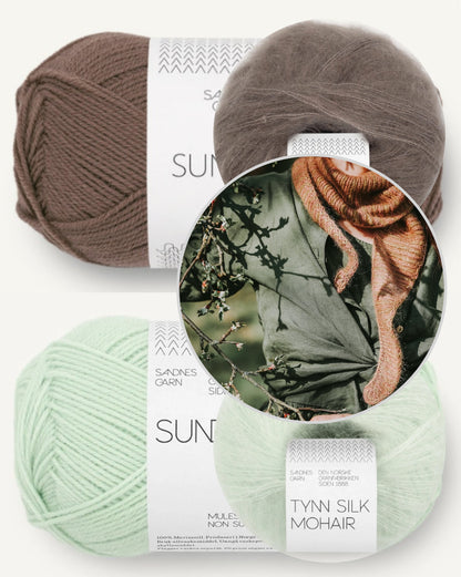 Apple Blossom Scarf | feine Streifen aus Sunday und Tynn Silk Mohair von Sandnes Garn