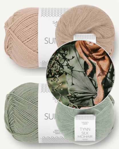 Apple Blossom Scarf | feine Streifen aus Sunday und Tynn Silk Mohair von Sandnes Garn