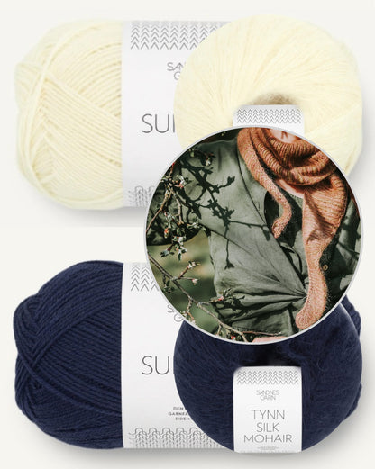 Apple Blossom Scarf | feine Streifen aus Sunday und Tynn Silk Mohair von Sandnes Garn