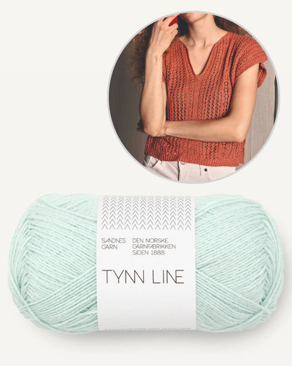 April Top | airy lace pattern made from Tynn Line by Sandnes Garn