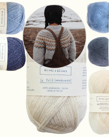 Pull Arctic Spring | pour l’éternité, en Le Petit Lambswool et Le Petit Silk & Mohair de Biches & Bûches