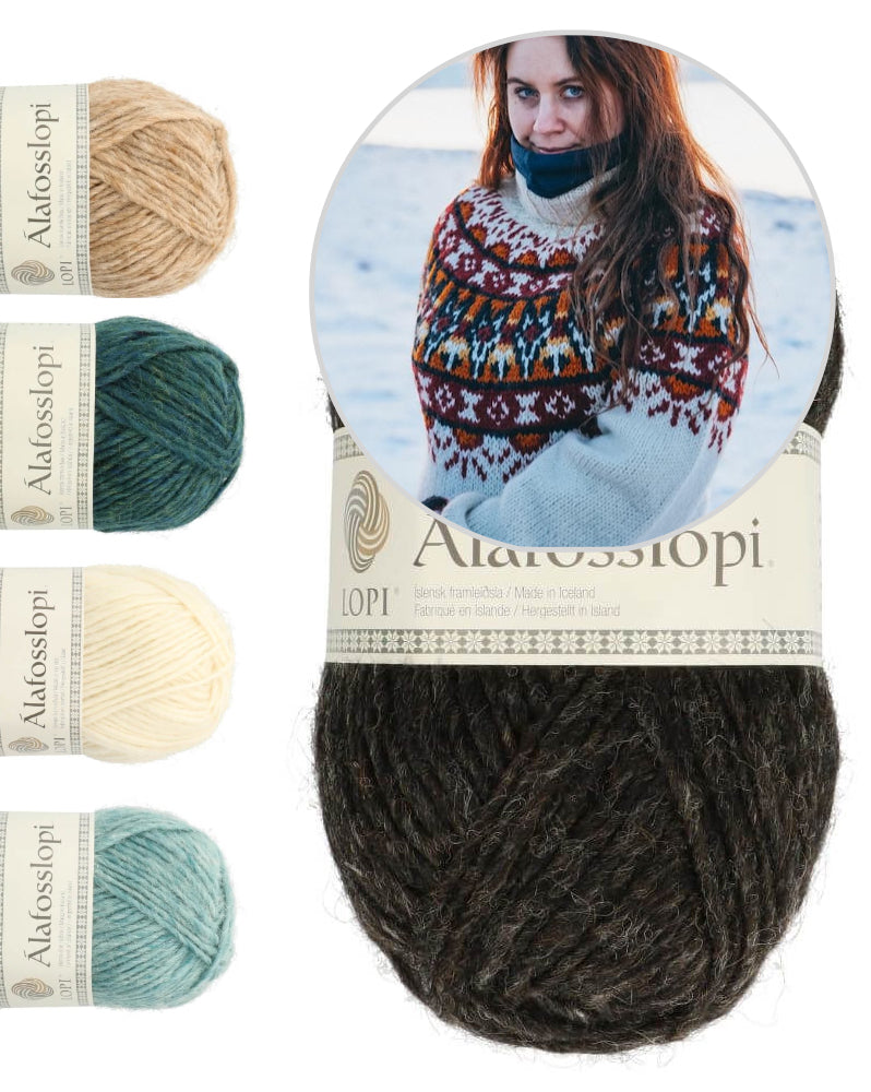 Arctic Summer Polar Sweater | fantastisches Muster aus Alafosslopi von Lopi Island