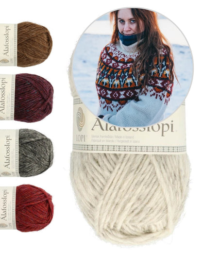 Arctic Summer Polar Sweater | fantastisches Muster aus Alafosslopi von Lopi Island