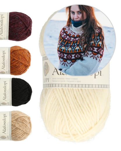Arctic Summer Polar Sweater | fantastisches Muster aus Alafosslopi von Lopi Island