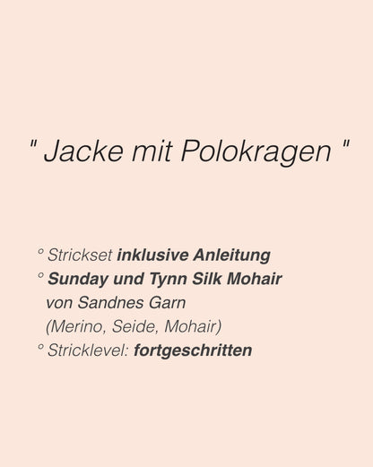 Aria Cardigan | zarte Jacke mit Kragen aus Sunday und Tynn Silk Mohair von Sandnes Garn