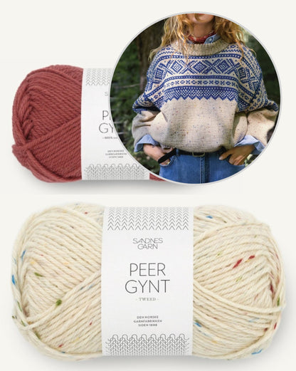 Marius Women’s Sweater | Fantastically Beautiful Norwegian Sweater with Peer Gynt by Sandnes Garn