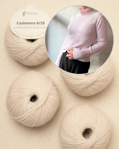 Arrow-pusero | erittäin imarteleva ja pehmeä, valmistettu Pascualin Cashmere 6/28 -langasta