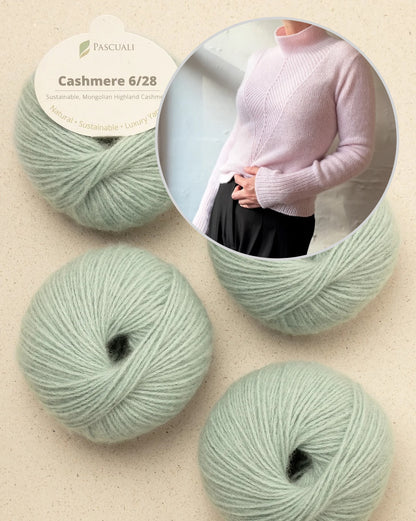 Arrow-pusero | erittäin imarteleva ja pehmeä, valmistettu Pascualin Cashmere 6/28 -langasta