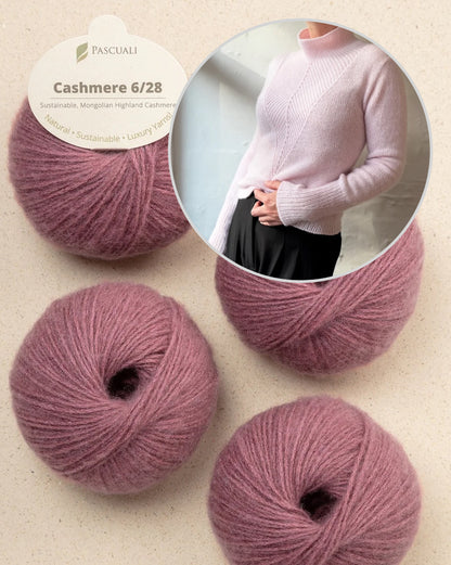 Arrow-pusero | erittäin imarteleva ja pehmeä, valmistettu Pascualin Cashmere 6/28 -langasta