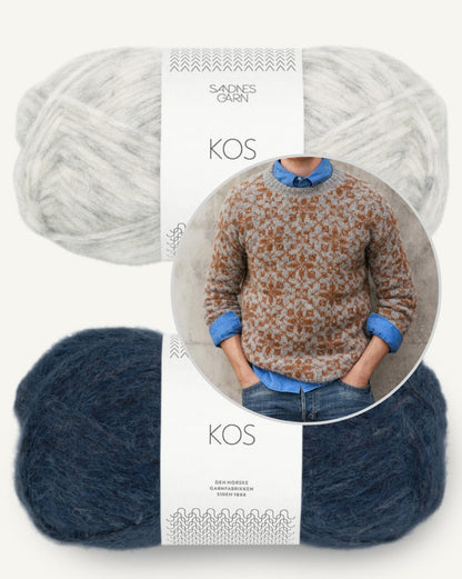 Astra Man | pull moelleux et doux en laine norvégienne de Kos par Sandnes Garn