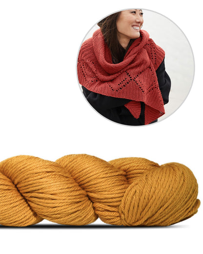 Ating | lõdvestunud muster Rosy Green Wooli Big Merino Hugi lõngast