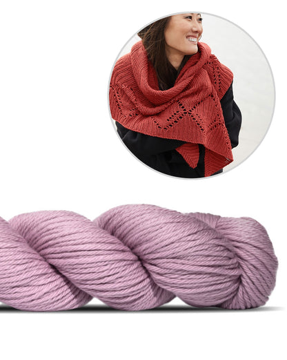 Ating | lõdvestunud muster Rosy Green Wooli Big Merino Hugi lõngast