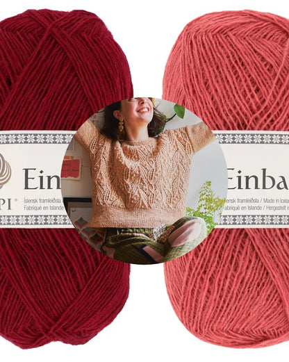 Atlantica Sweater | zartes Muster aus Einband von Lopi Island