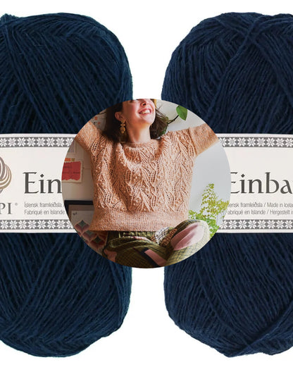 Atlantica Sweater | zartes Muster aus Einband von Lopi Island