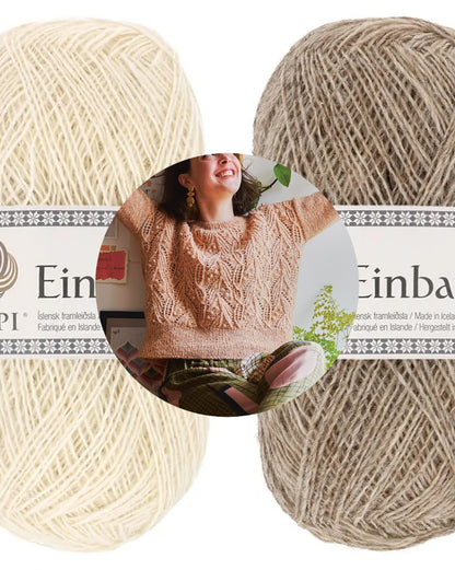 Atlantica Sweater | zartes Muster aus Einband von Lopi Island