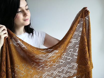 Lucarne Scarf | feines Lacemuster - super weich aus Alpaca Lace von Pascuali