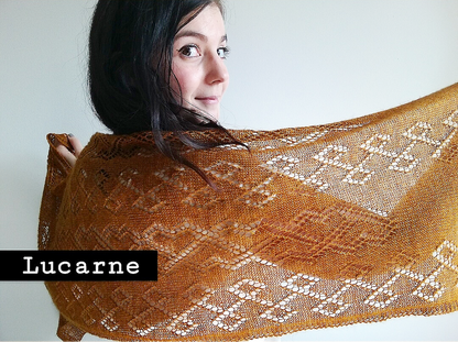 Lucarne Scarf | feines Lacemuster - super weich aus Alpaca Lace von Pascuali