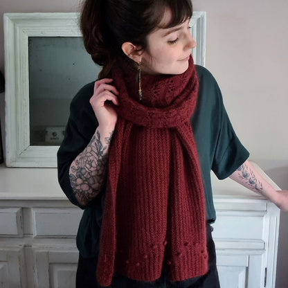 Hornet Scarf | fantastisches Muster aus Merino und Soft Silk Mohair von Knitting for Olive