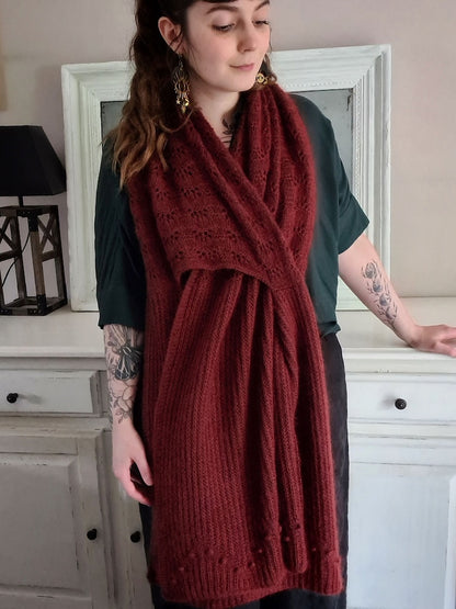 Hornet Scarf | fantastisches Muster aus Merino und Soft Silk Mohair von Knitting for Olive