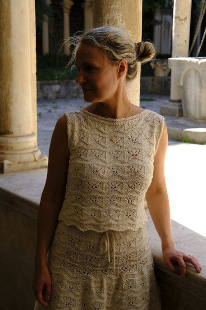 Solène Top | zartes Muster aus Pure Silk von Knitting for Olive