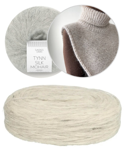 Autumn Tales Cowl | schlicht und warm aus Plötulopi von Lopi Island und Tynn Silk Mohair von Sandnes