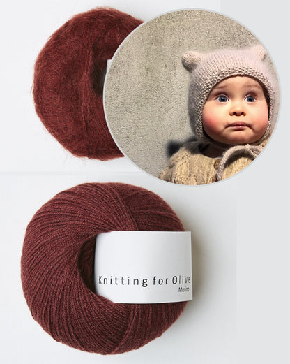 Baby Bear Bonnet | süße Bärenohren aus Merino und Soft Silk Mohair