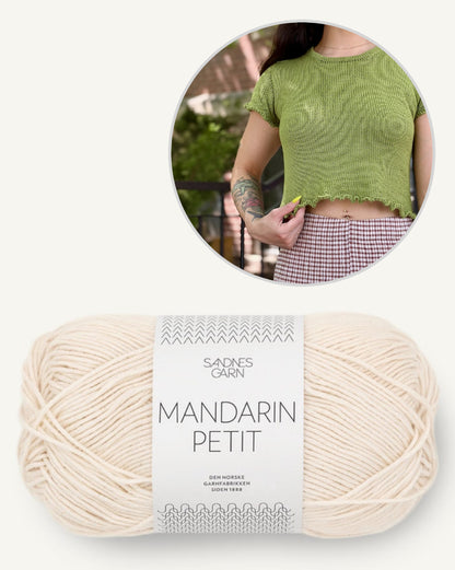 Baby Gem T-shirt | fortryllende flæser i Mandarin Petit fra Sandnes Garn