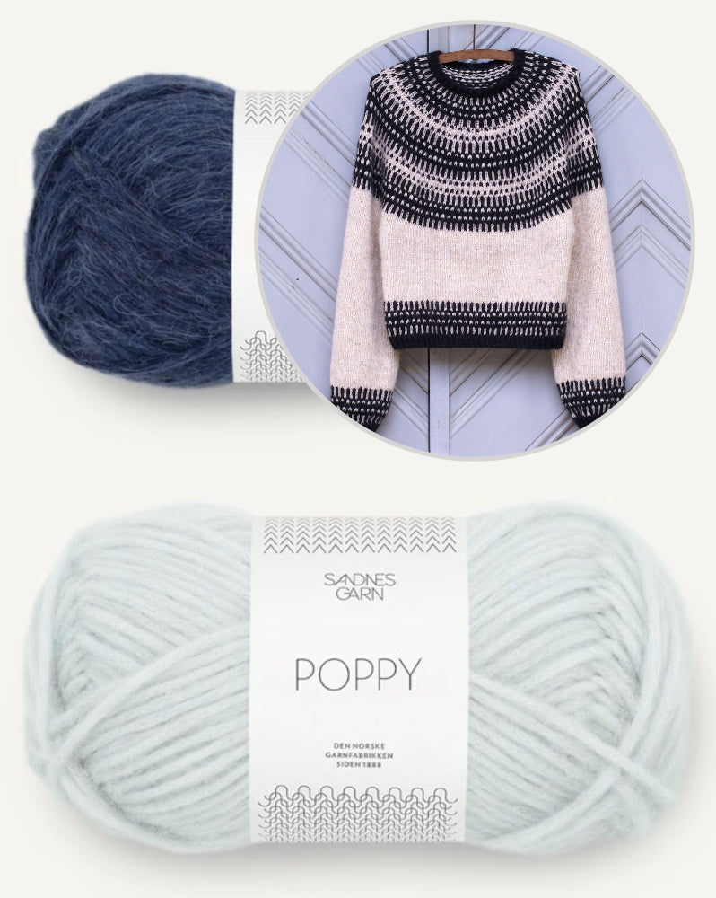 Badger and Bloom Sweater von Anne Ventzel mit Poppy von Sandnes Garn 5
