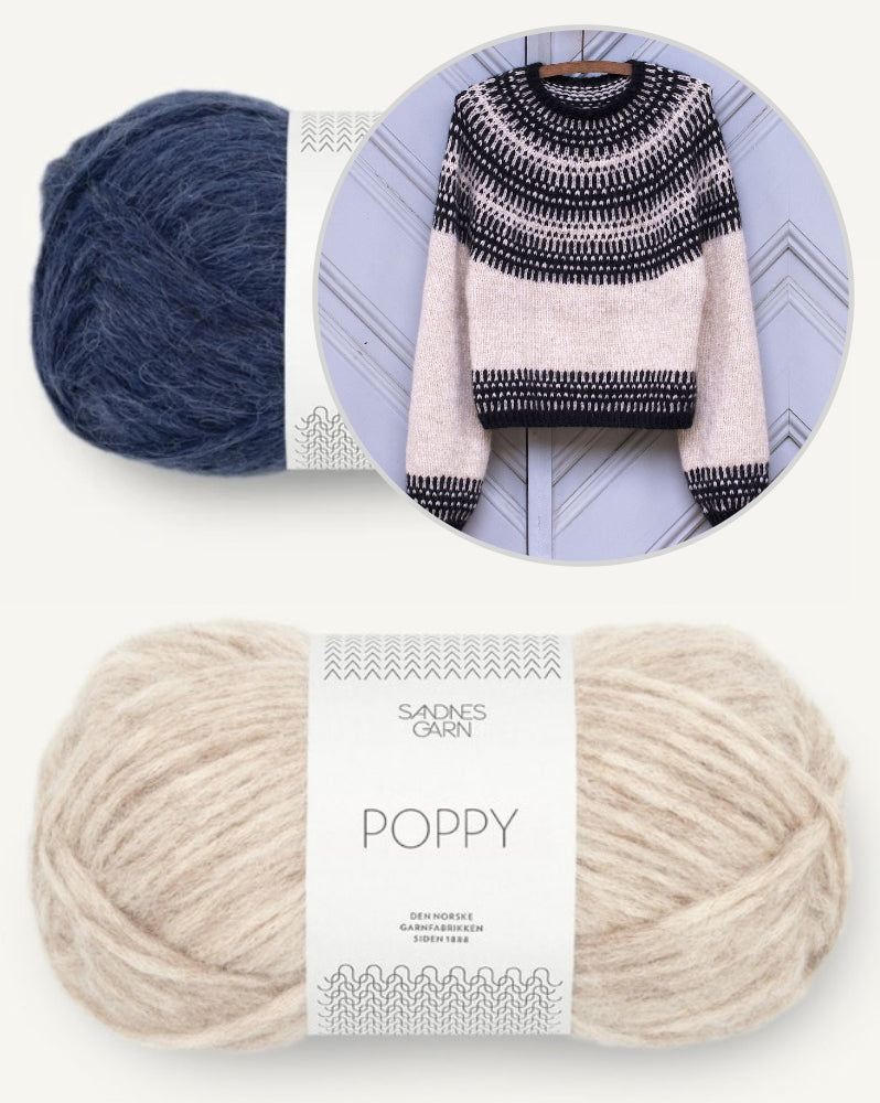 Badger and Bloom Sweater von Anne Ventzel mit Poppy von Sandnes Garn 6