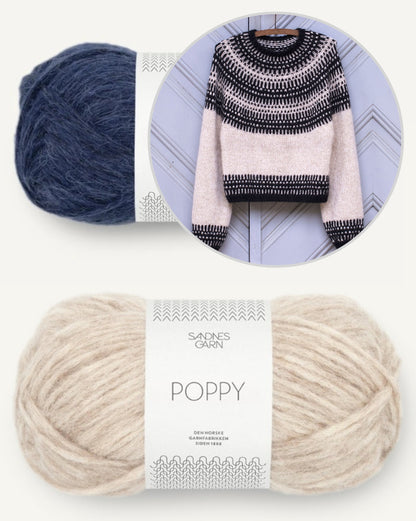 Badger and Bloom Sweater von Anne Ventzel mit Poppy von Sandnes Garn 6